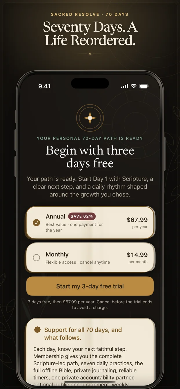 Seventy Days. A Life Reordered. - monthly and annual membership